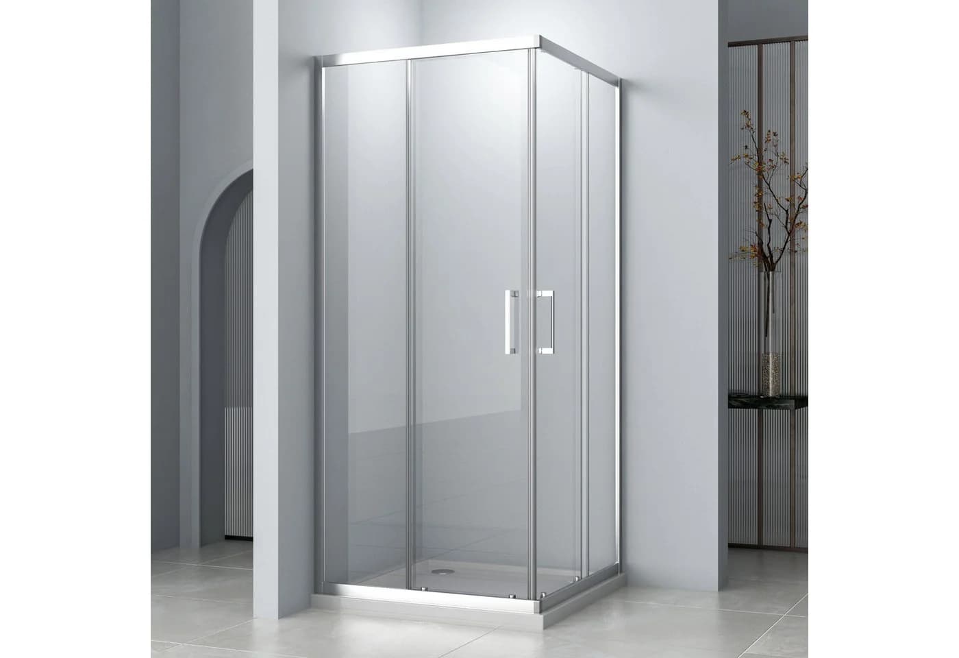 Hopibath Eckdusche mit Schiebetür und Sicherheitsglas - Bild 2