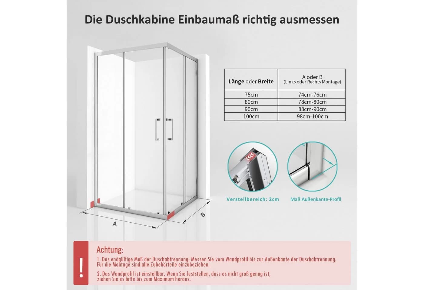 Hopibath Eckdusche mit Schiebetür und Sicherheitsglas - Bild 4