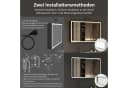 WDWRITTI Spiegelschrank 3-türig Schwarz mit LED & Anti-Fog Bild 4