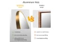 Boromal Ganzkörperspiegel Standspiegel Oval Matt-Gold Aluminium Bild 3