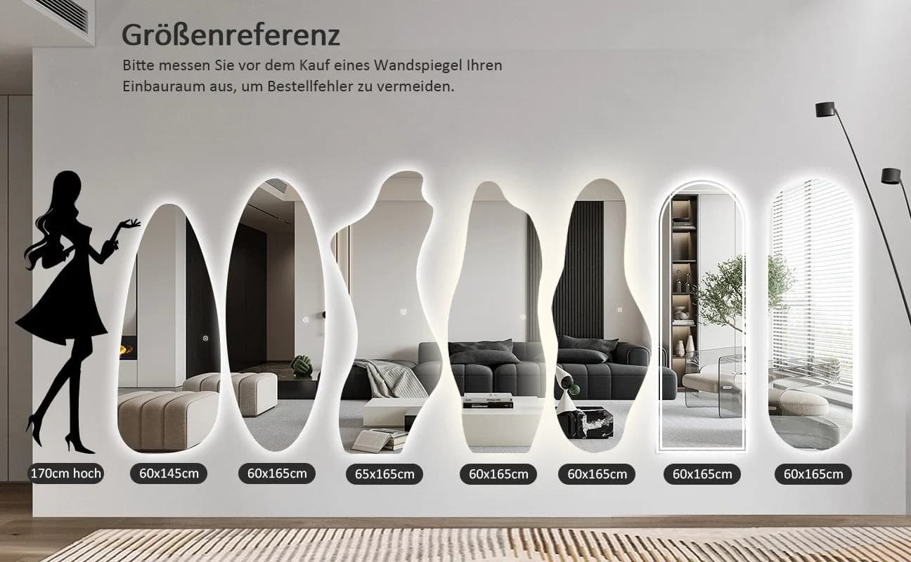 WDWRITTI LED Wandspiegel mit Beleuchtung und Memory-Funktion - Bild 5