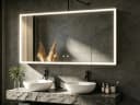 WDWRITTI Spiegelschrank Alu 120x60cm LED Badezimmerschwarz Bild 2