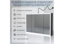 WDWRITTI Spiegelschrank Alu 120x60cm LED Badezimmerschwarz Bild 4