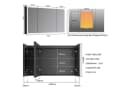 WDWRITTI Spiegelschrank Alu 120x60cm LED Badezimmerschwarz Bild 5