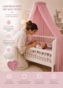 Baby Fancyroom Betthimmel Rosa 12m Tüll Bild 3