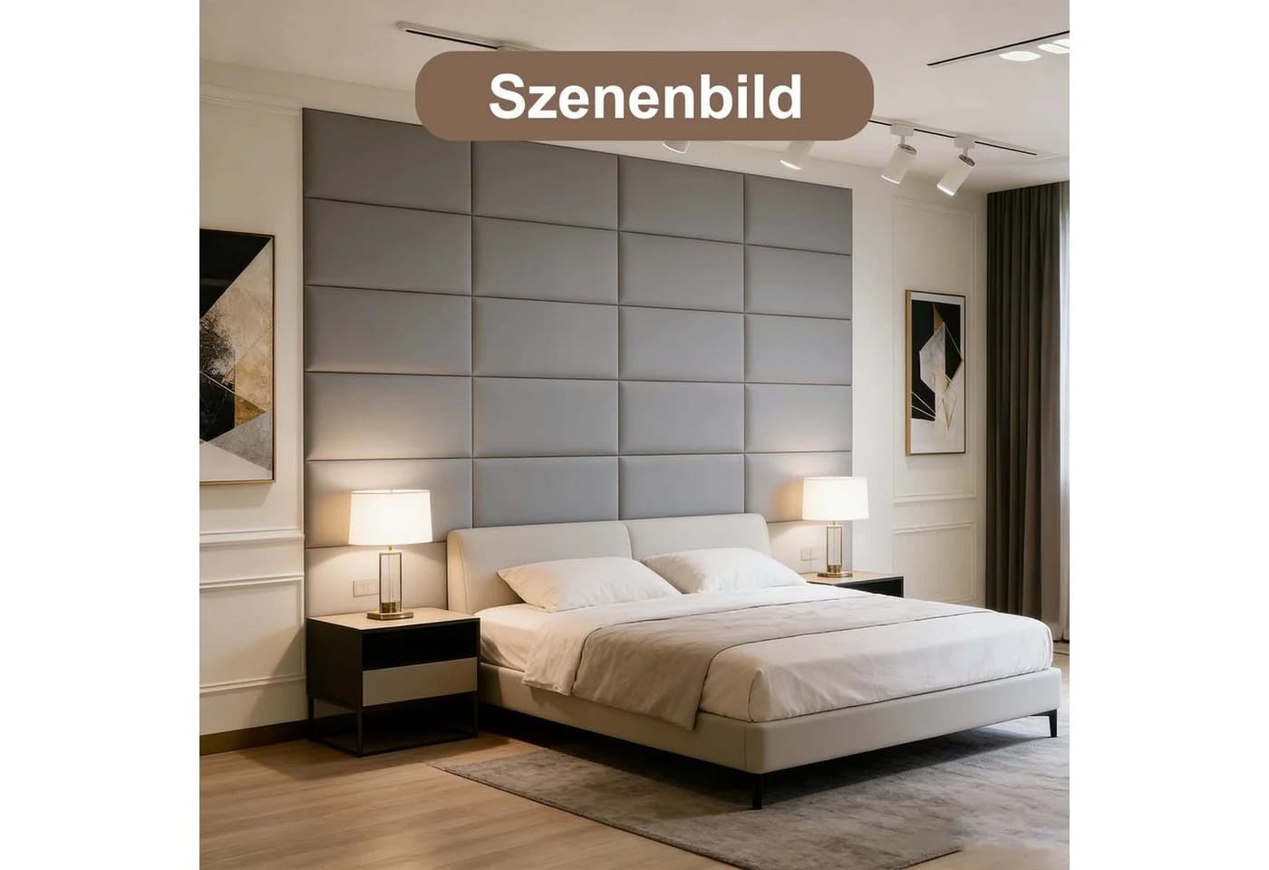 Mejale Wandpolster 3D Wandkissen grau (8 St) - Bild 4