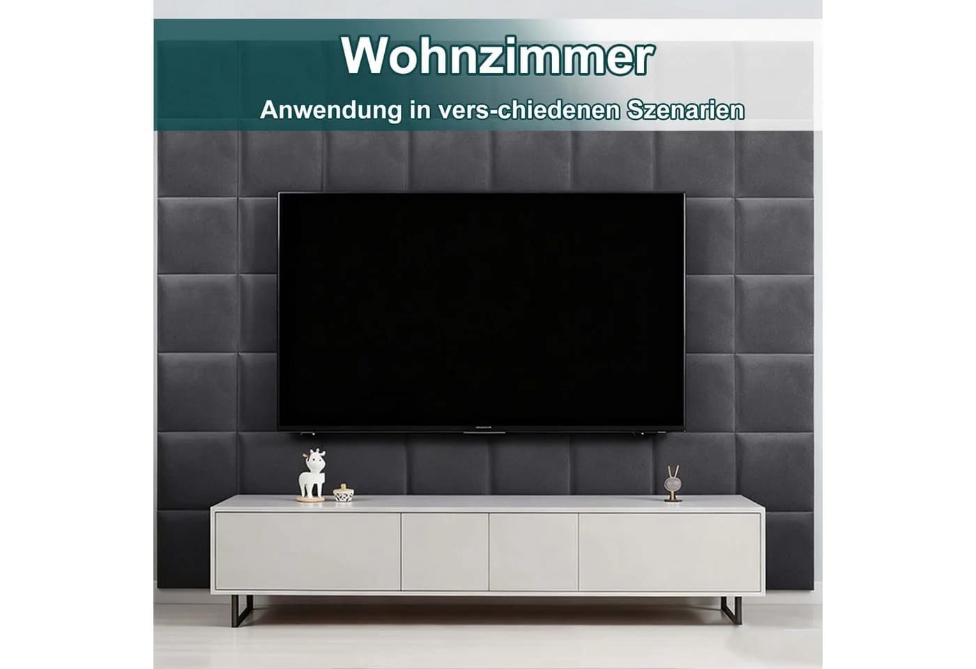 Mejale Wandpolster 3D Wandkissen Grau 30x30cm (8 St) - Bild 3