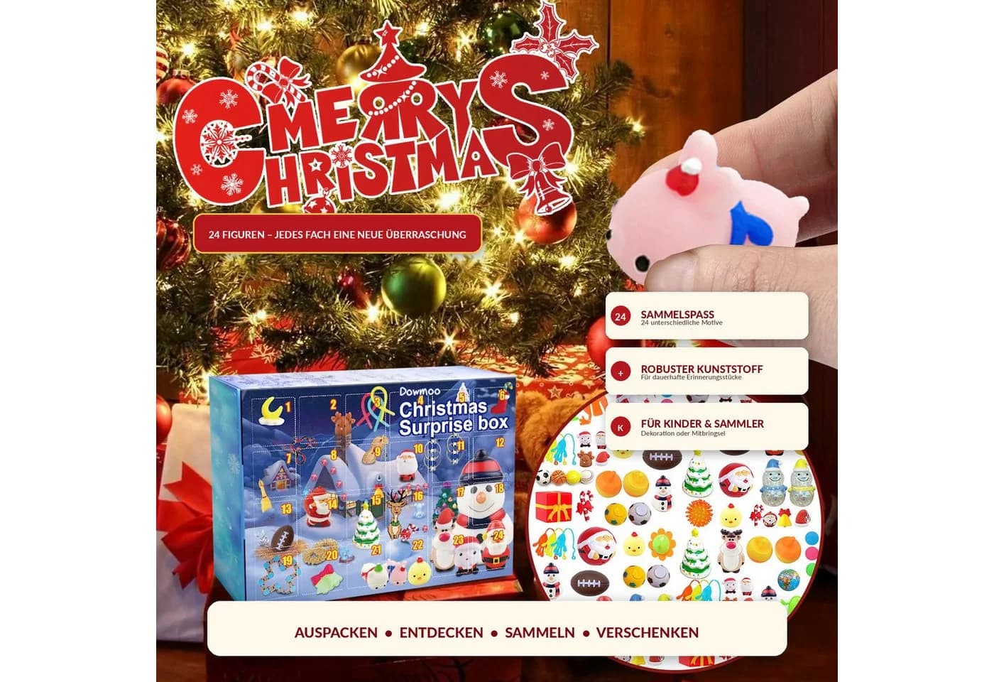 Dowmoo Adventskalender 24 Überraschungsfiguren Blind Box - Bild 3