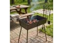 GOROCH Tragbarer Mangal Holzkohlegrill Koffer Grau für 10 Spieße Bild 2