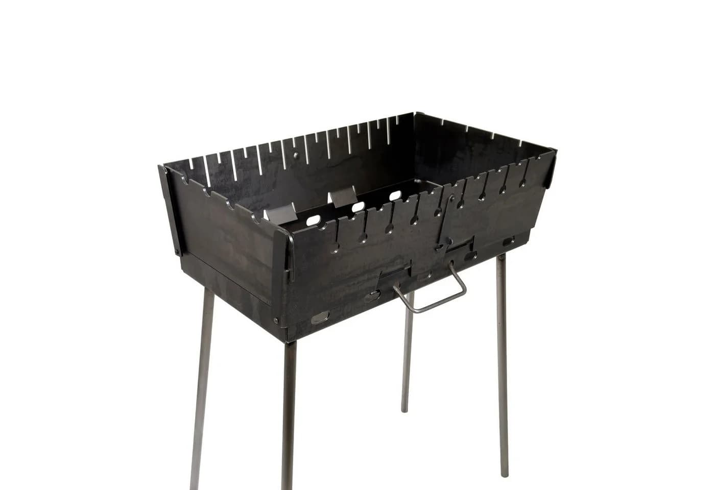 GOROCH Schaschlikgrill Mangal Grau Verstärkter Stahl 3 mm für 10 Spieße - Bild 2