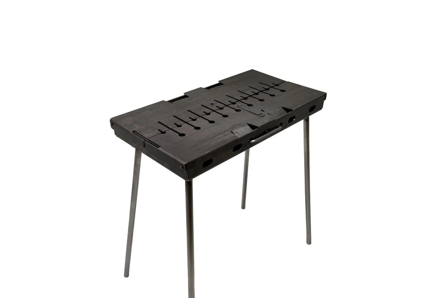 GOROCH Schaschlikgrill Mangal Grau Verstärkter Stahl 3 mm für 10 Spieße - Bild 3