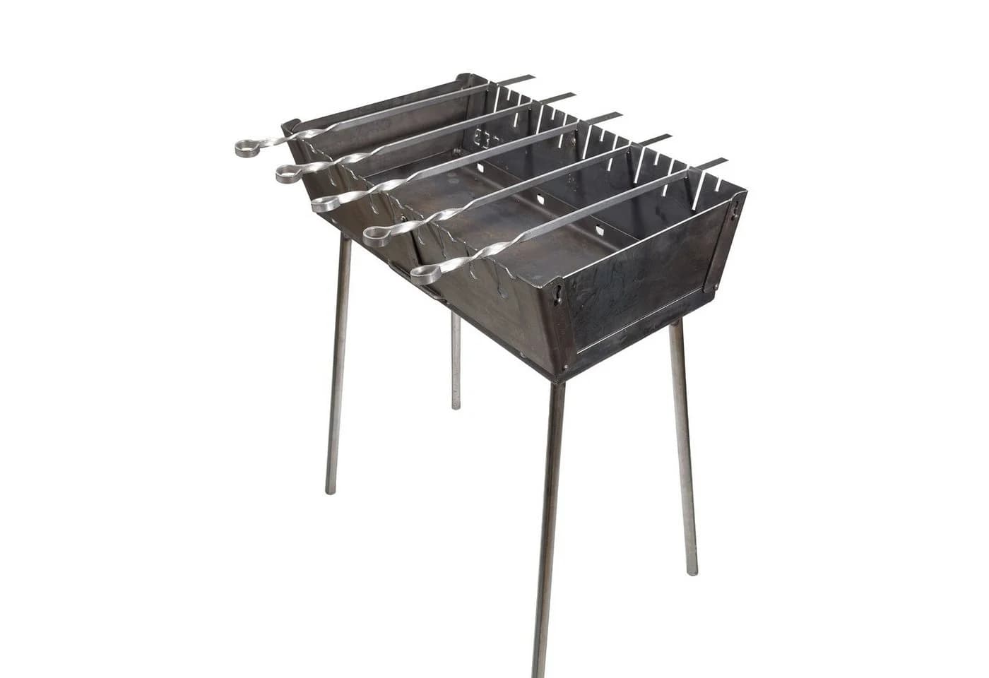 GOROCH Klappbarer Mangal Grill Stahl Grau für 10 Spieße - Bild 5