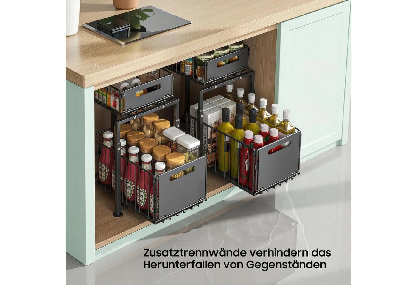 AIMAX Regalelement Ablageregal Schwarz Schiebefunktion - Bild 3