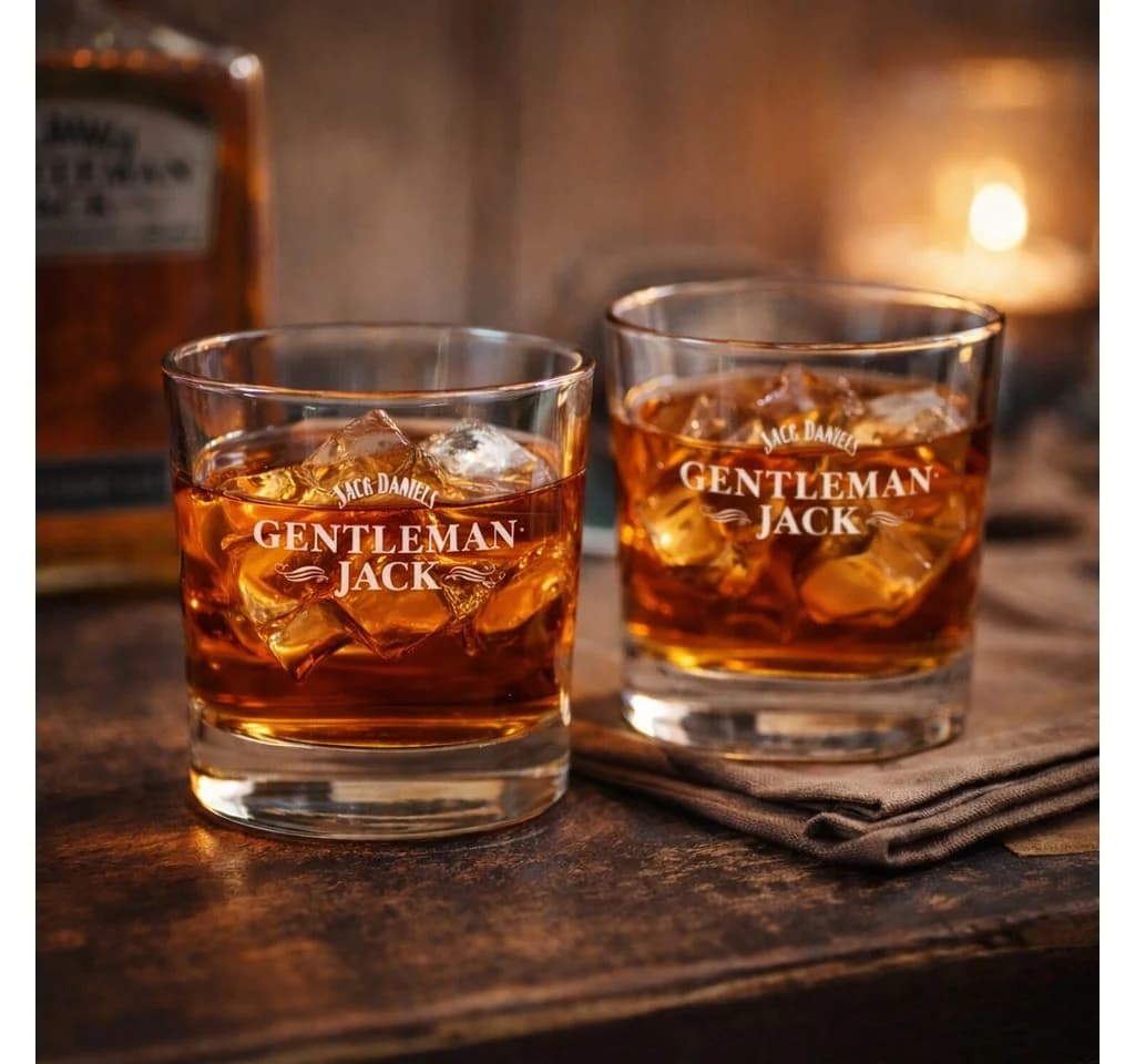 Jack Daniel's Gentleman Jack Whiskygläser 2er Set Klarglas