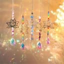 Venicce Love Lichtfänger Sonnenfänger Set Lotusblumen - Chakra Kristalle 6 Stück Bild 1