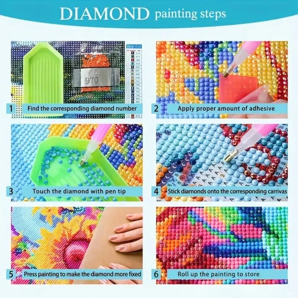 Venicce Love Kreativset Diamond Painting Bilder 5D Diamant Painting Malerei Set Frau mit Hut - Bild 5