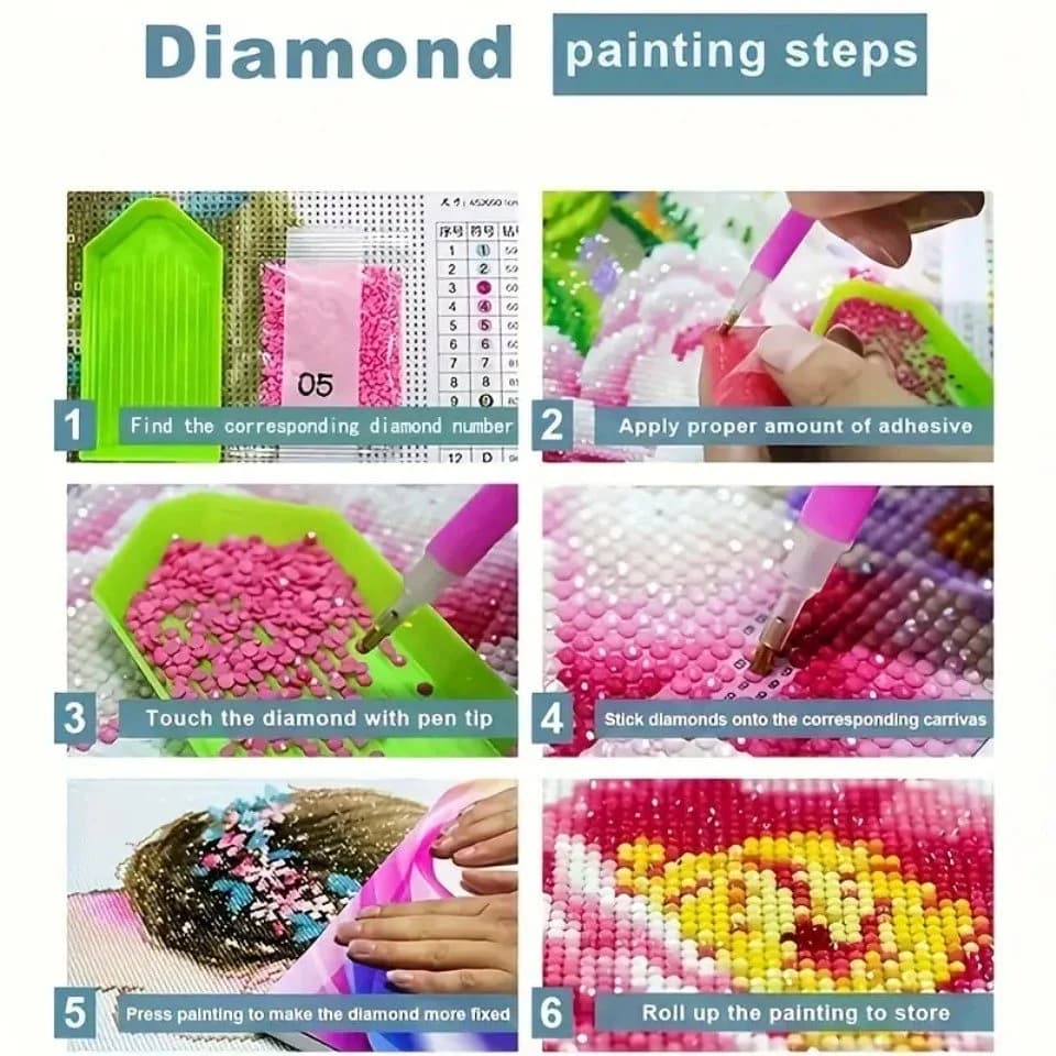 Venicce Love Kreativset Diamond Painting Bilder 5D Diamant Painting Malerei Set Frau Fantasy - Bild 4