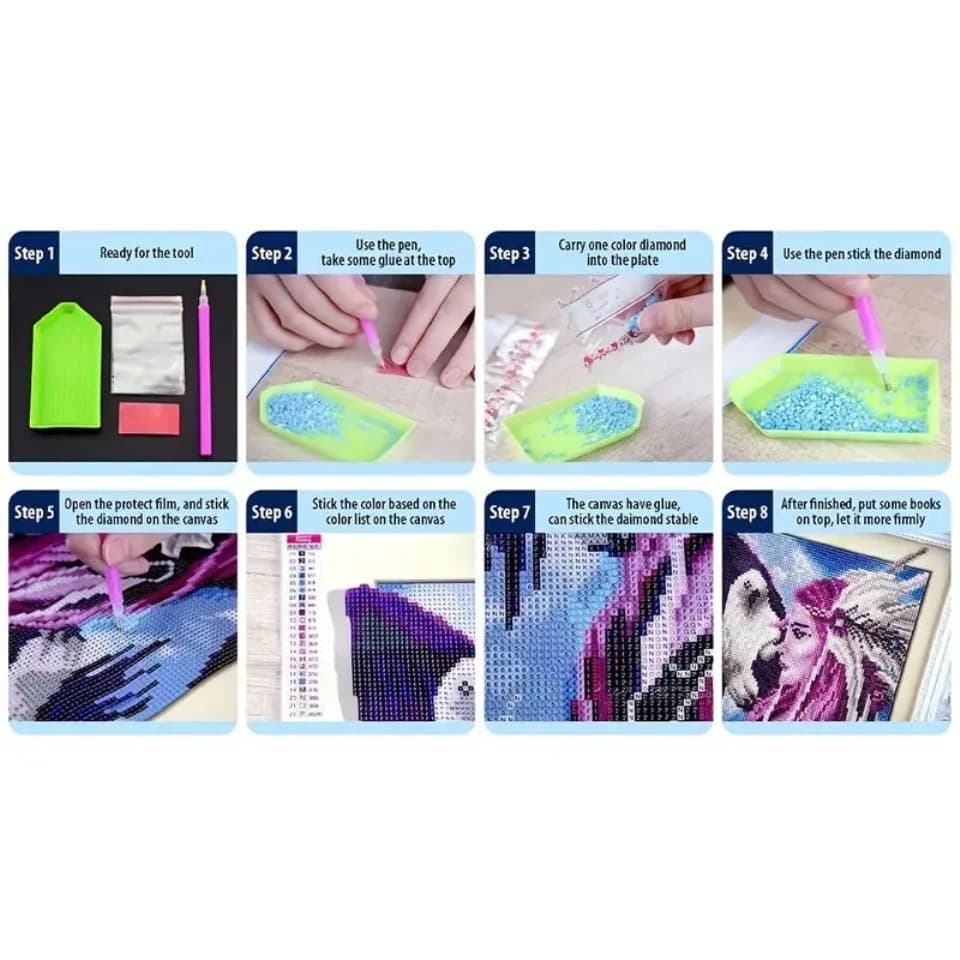 Venicce Love Kreativset Diamond Painting Bilder 5D Diamant Painting Malerei Set Frau Fantasy - Bild 5