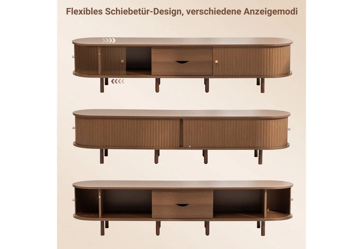 Thanaddo Lowboard TV-Schrank mit Schubladen Multifunktionale Aufbewahrung - Bild 3