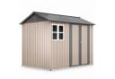 Thanaddo Gartenhaus aus Metall mit Fenstern, 251x180x201cm, Braun Bild 3
