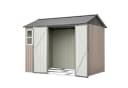 Thanaddo Gartenhaus aus Metall mit Fenstern, 251x180x201cm, Braun Bild 4