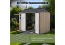 Thanaddo Gartenhaus aus Metall mit Fenstern, 251x180x201cm, Braun Bild 5