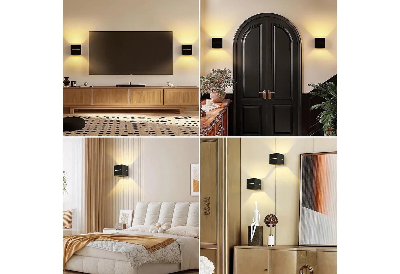 Vivitar LED Wandleuchte Schwarz Gold 2er Set 6W G9 Austauschbar - Bild 5