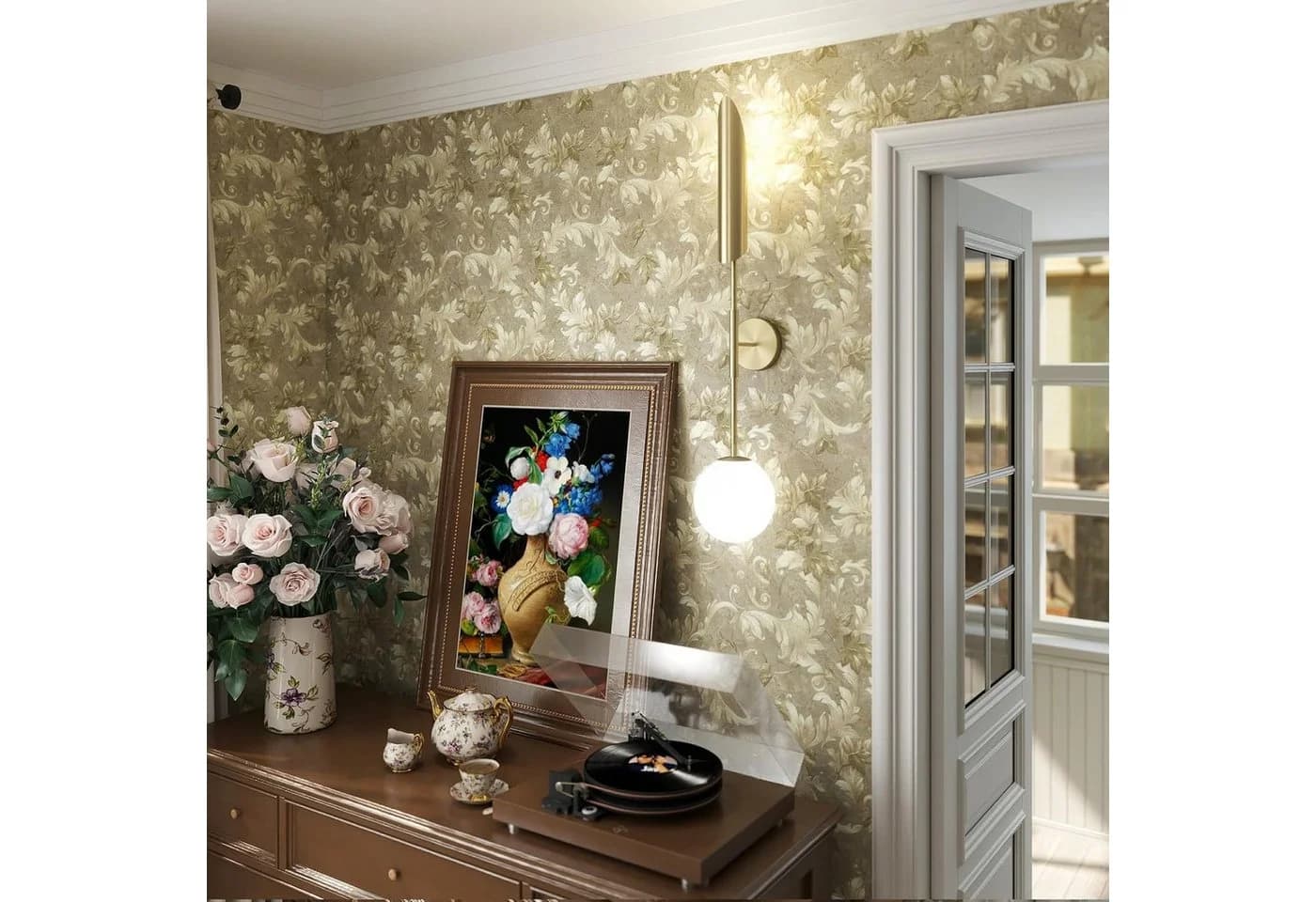 Vivitar LED Wandleuchte Gold Metall & Glas – Retro Design - Bild 5