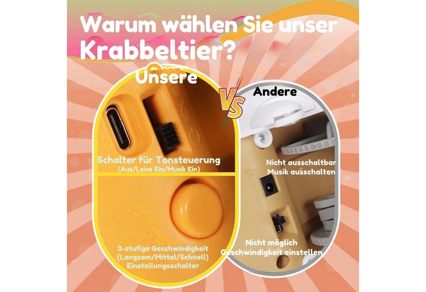 Vivitar Krabben-Babypielzeug Interaktives Lernspielzeug für Babys & Kleinkinder - Bild 3
