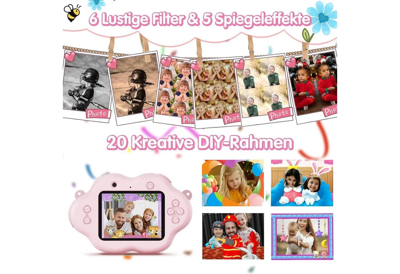 Vivitar 20MP Kinderkamera 20 MP Rosa - Bild 5