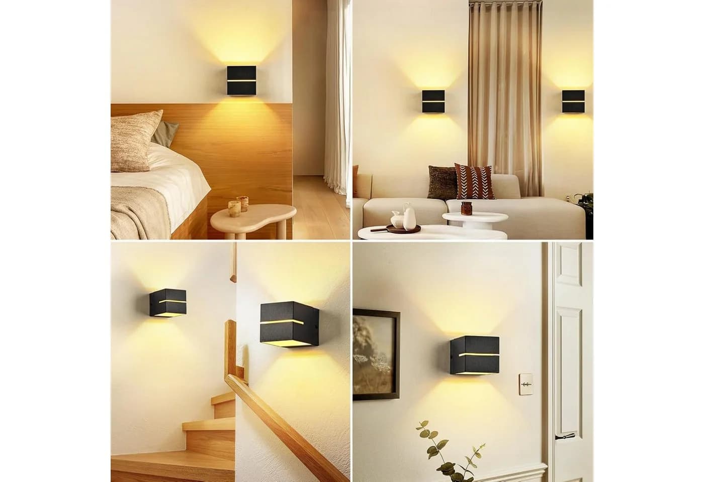 Vivitar LED Wandleuchte Schwarz Gold 2er Set 6W G9 Austauschbar 3000K - Bild 5