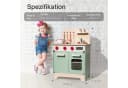 Vivitar Spielküche aus Holz mit Herd, Backofen, Kühlschrank, Mikrowelle & Spüle Bild 3