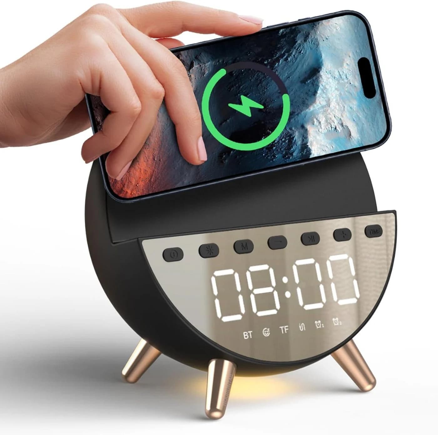 Vivitar 7-in-1 Digitalwecker mit 15W Wireless Charging & Bluetooth - Bild 2