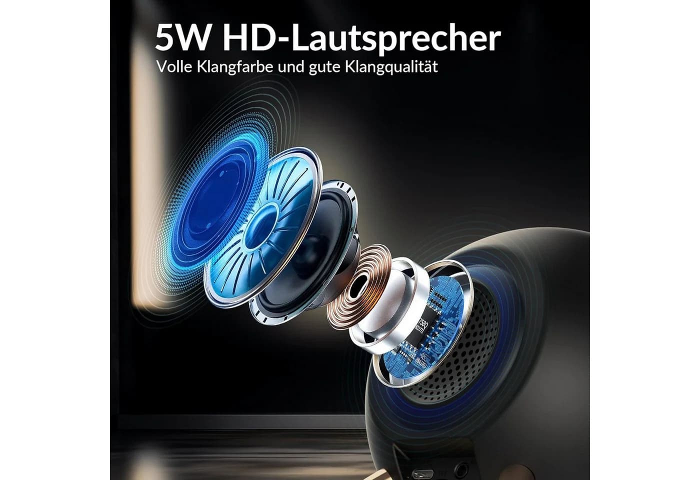 Vivitar 7-in-1 Digitalwecker mit 15W Wireless Charging & Bluetooth - Bild 3