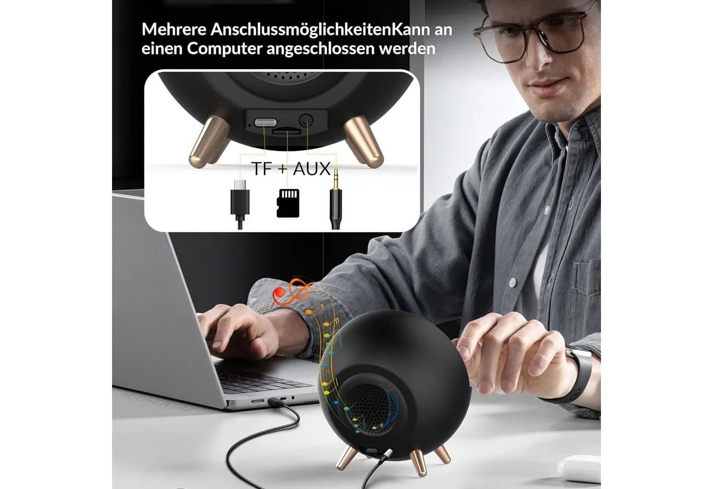 Vivitar 7-in-1 Digitalwecker mit 15W Wireless Charging & Bluetooth - Bild 4