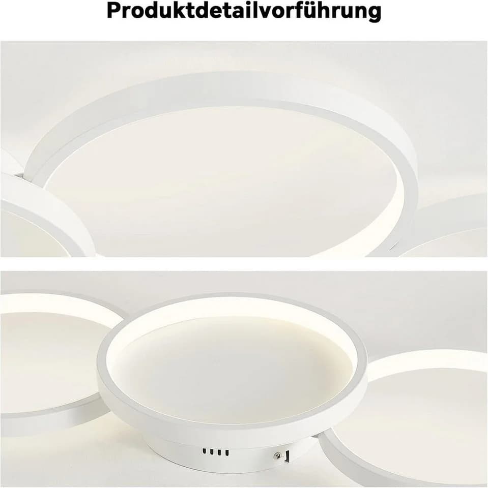 Vivitar LED Deckenleuchte 5-Ring-Design 41W Dimmbar Fernbedienung - Bild 4