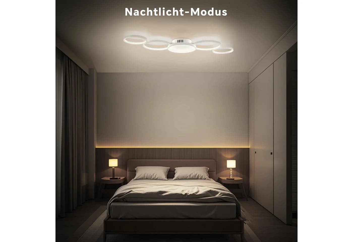 Vivitar LED Deckenleuchte 5-Ring-Design 41W Dimmbar Fernbedienung - Bild 5
