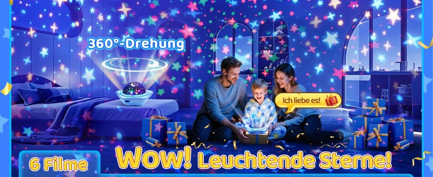 Vivitar LED-Sternenhimmel Projektor mit 96 Effekten & Akku - Bild 5