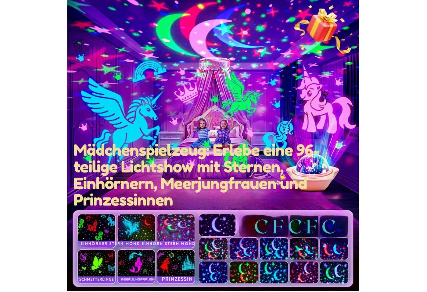 Vivitar LED-Sternenhimmel Projektor Rosa 96 Lichteffekten - Bild 3