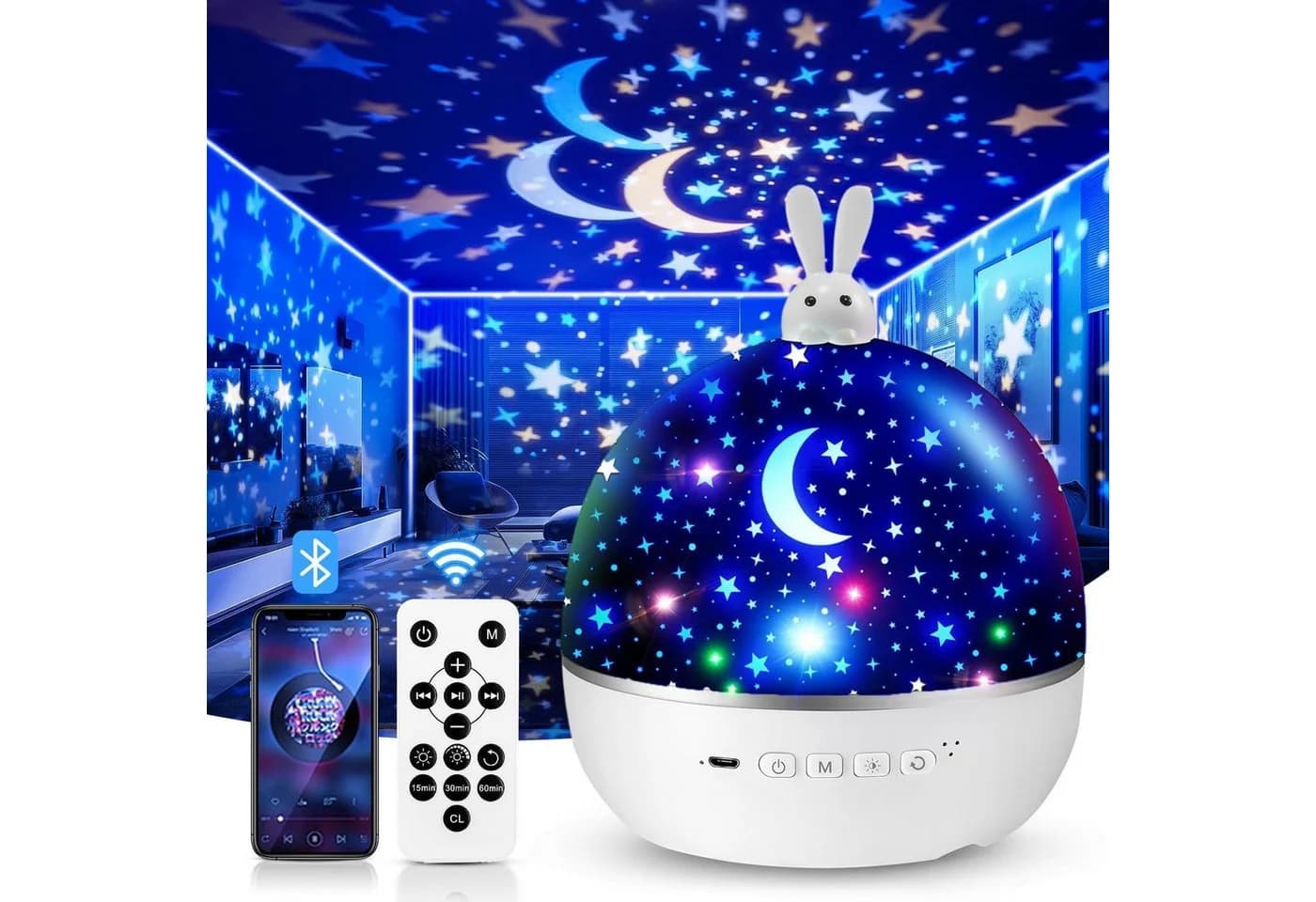 Vivitar LED-Sternenhimmel Projektor mit Bluetooth & 15 Motive - Bild 2