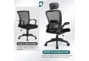 Vivitar Bürostuhl ergonomisch mit Mesh-Rückenlehne und verstellbarer Kopfstütze Bild 5