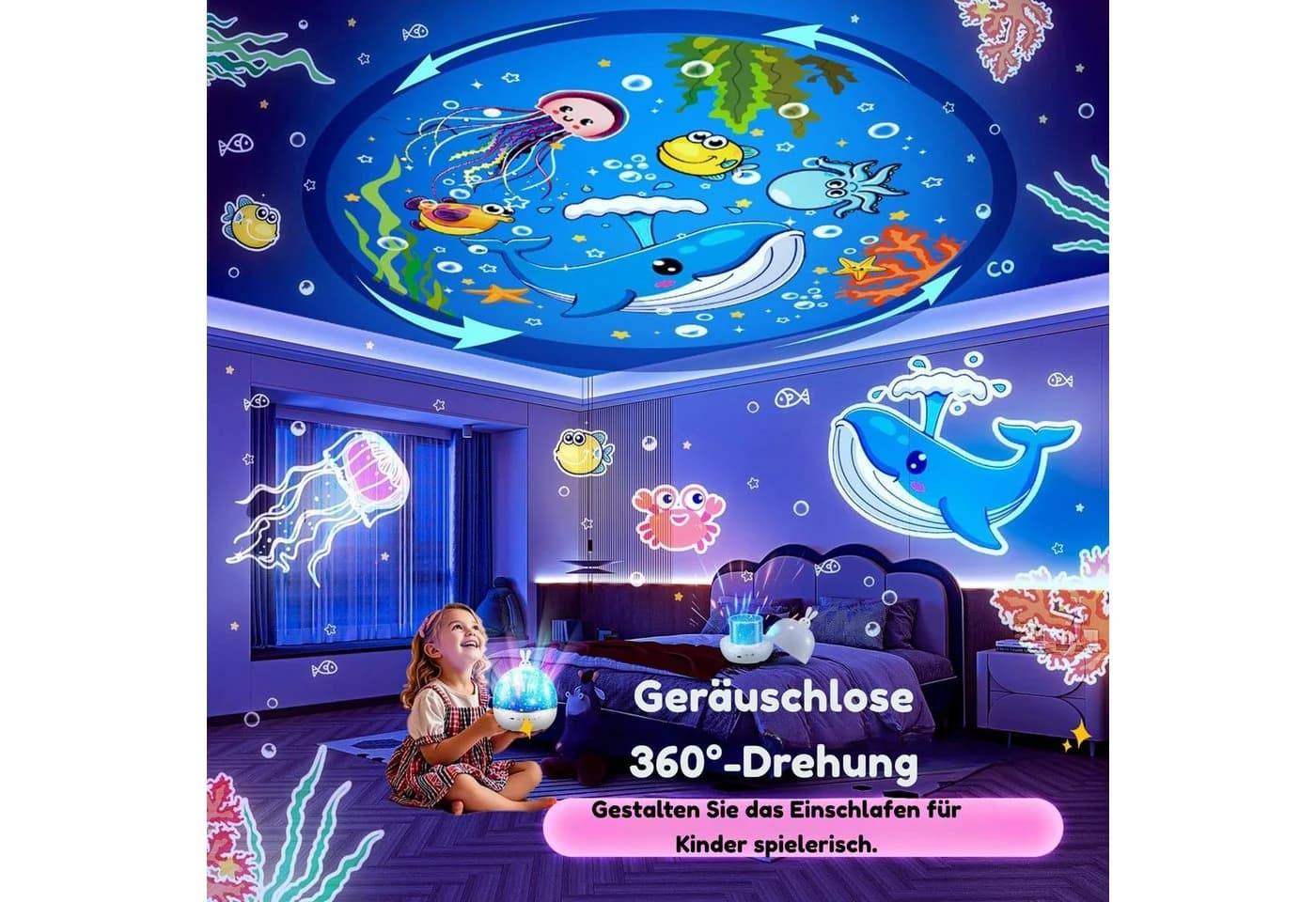 Vivitar LED-Sternenhimmel Projektor Nachtlicht mit Bluetooth - Bild 5