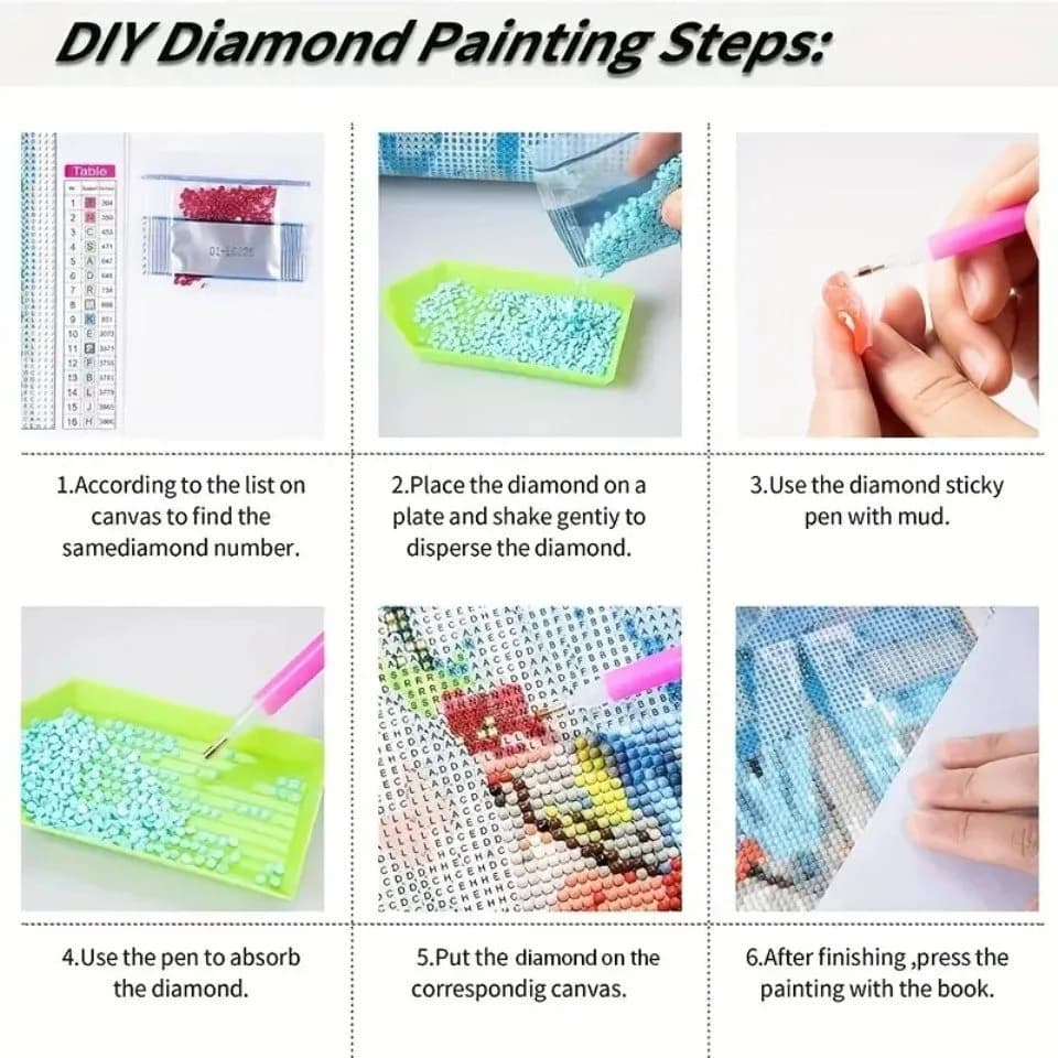 Venicce Love Kreativset Diamond Painting Bilder, 5D Diamant Painting Malerei Set – Einhorn - Bild 3