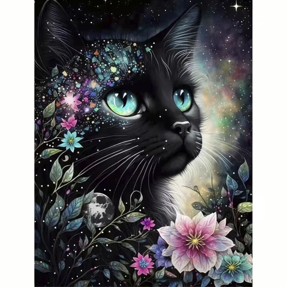 Venicce Love Diamond Painting Katze 5D Diamant Malerei Set 30x40 cm - Bild 2