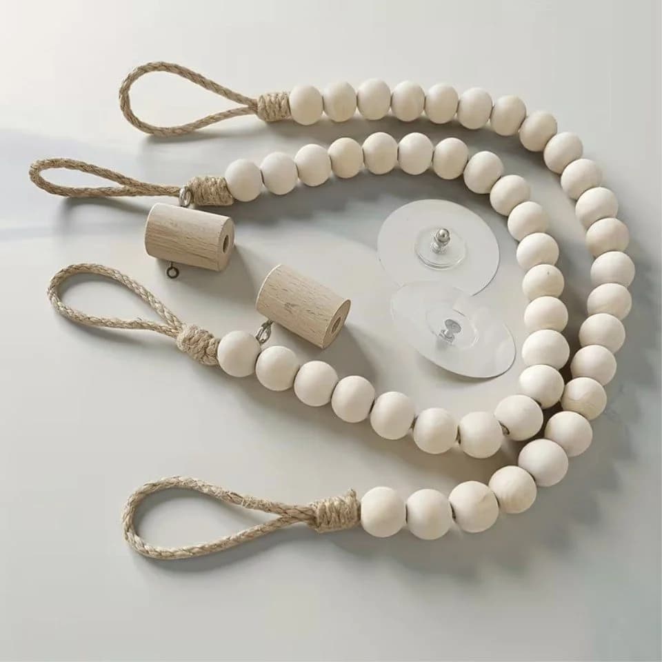 Venicce Love Toilettenpapierhalter Beige Massivholz Jute - Bild 5