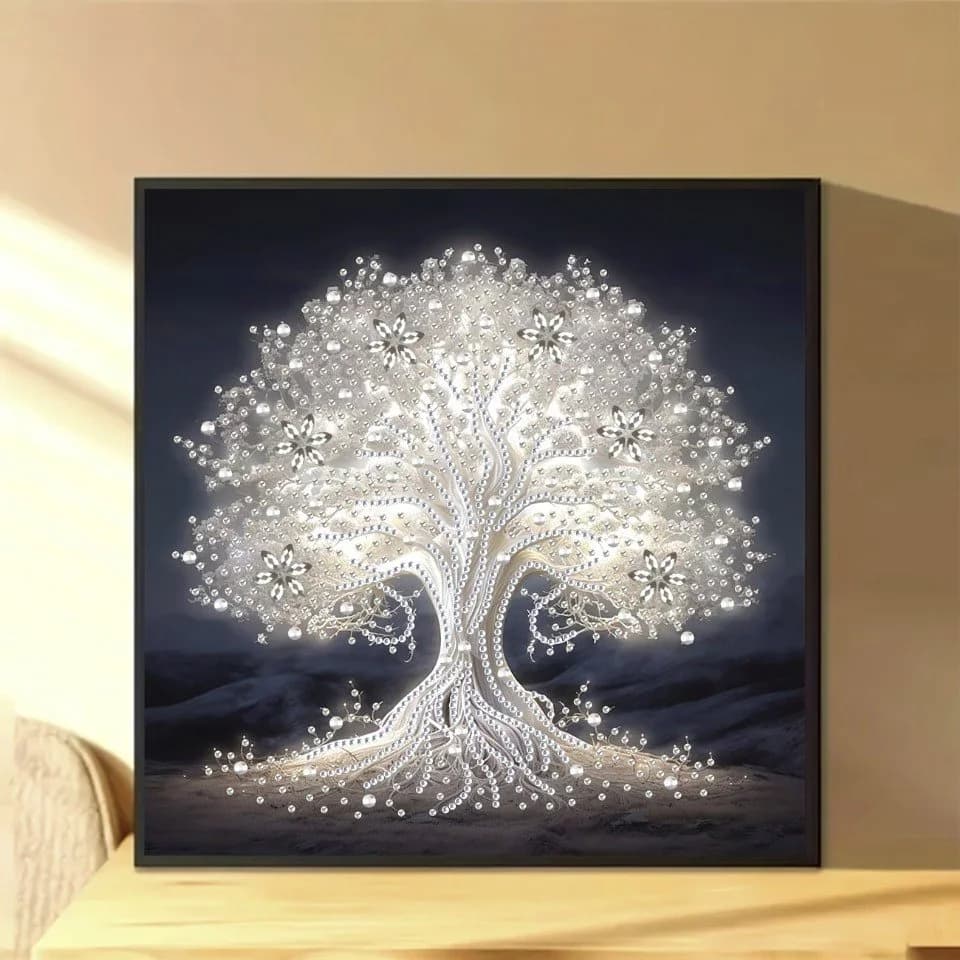 Venicce Love Kreativset Diamond Painting Bilder, Diamant Painting Malerei - Weißer Lebensbaum
