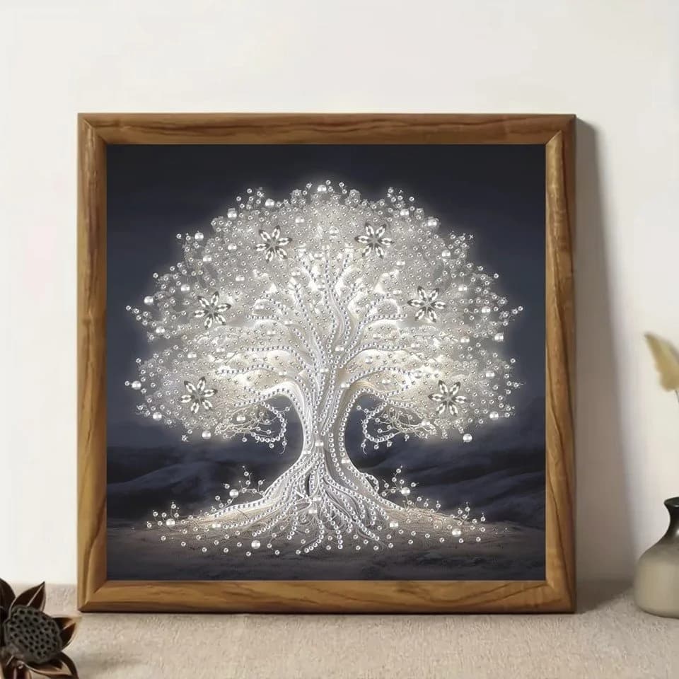 Venicce Love Kreativset Diamond Painting Bilder, Diamant Painting Malerei - Weißer Lebensbaum - Bild 3