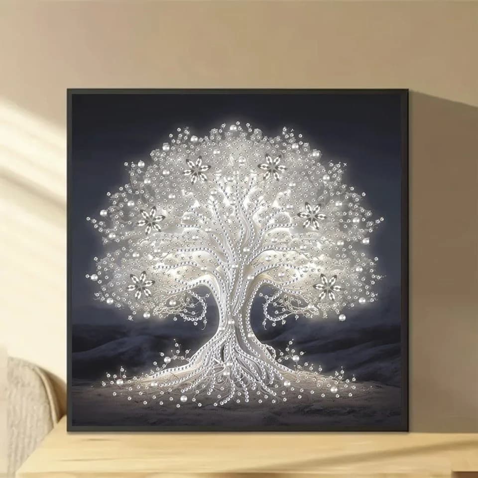 Venicce Love Kreativset Diamond Painting Bilder, Diamant Painting Malerei - Weißer Lebensbaum - Bild 4