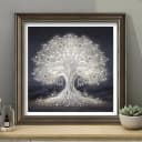 Venicce Love Kreativset Diamond Painting Bilder, Diamant Painting Malerei - Weißer Lebensbaum Bild 5
