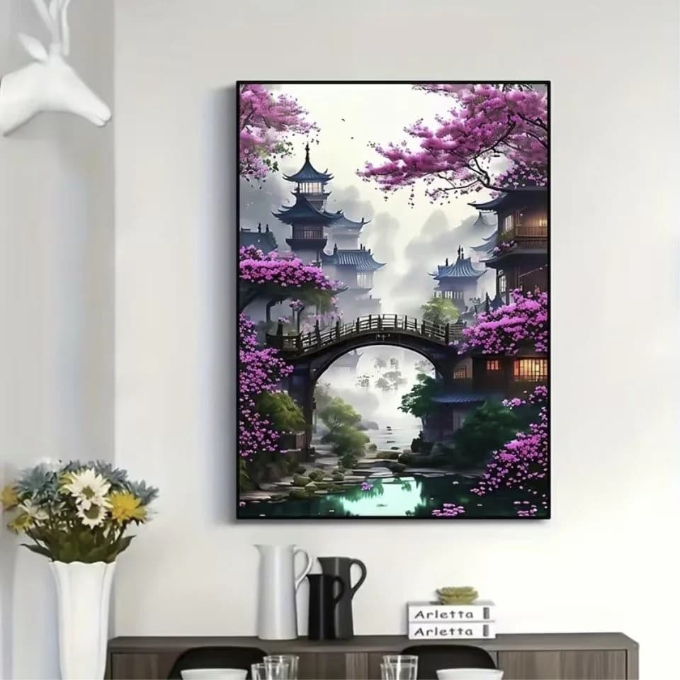 Venicce Love Diamond Painting Japanischer Garten 30x20 cm - Bild 3